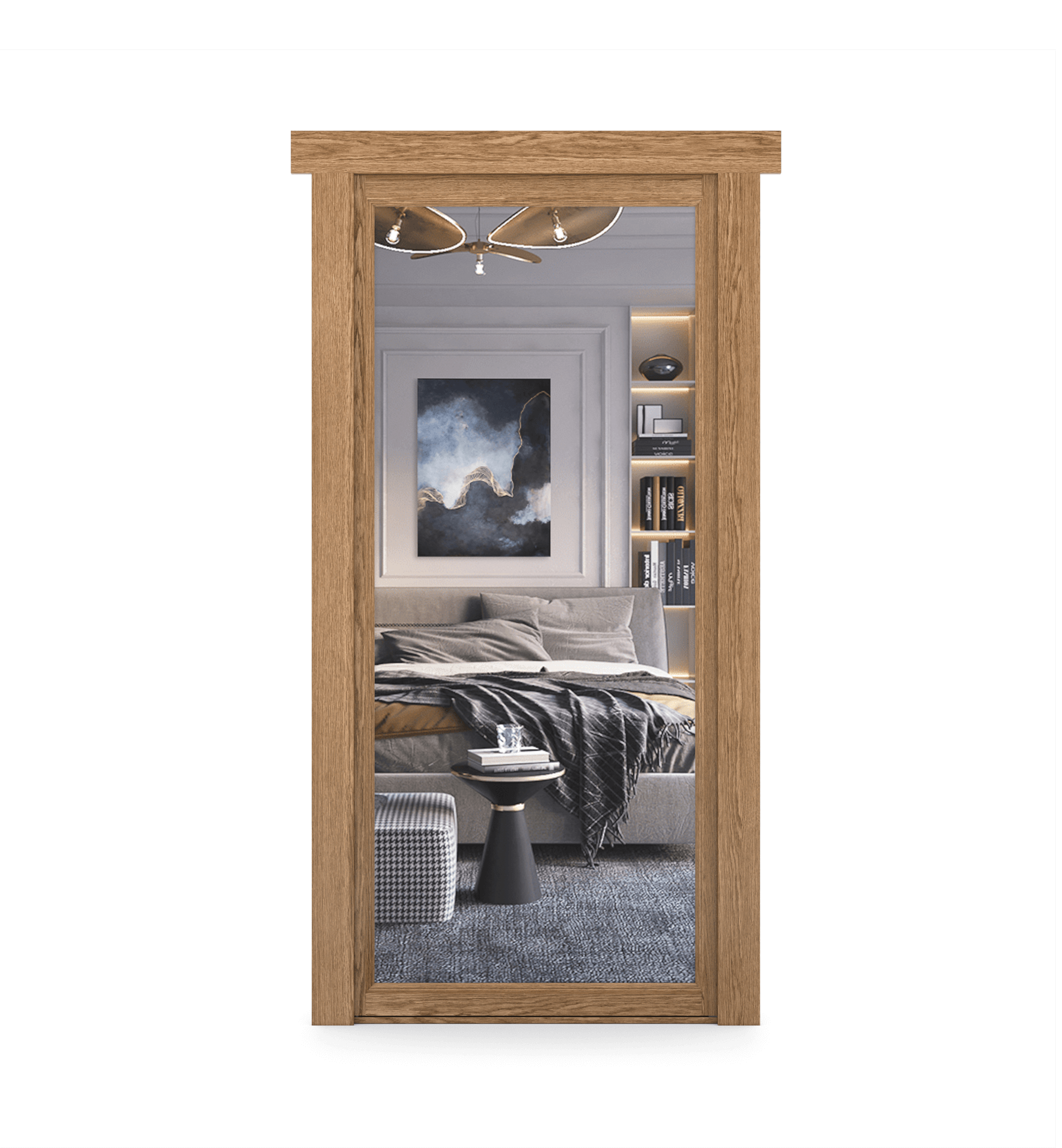 Hidden Oak Mirror Door - Tampa Home & Garden Store