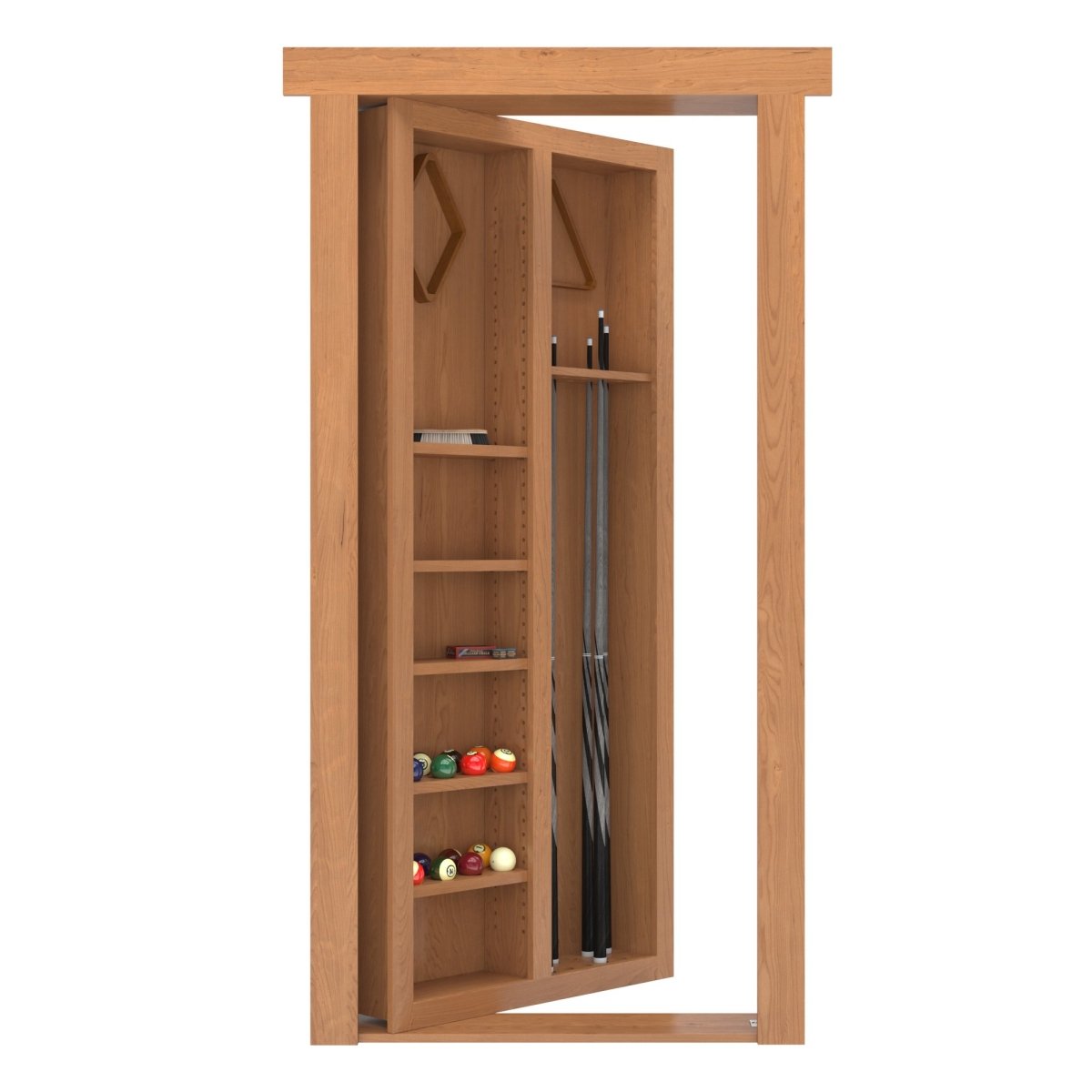 Hidden Pool Cue Door | Flush Mount Knotty Alder - Tampa Home & Garden Store