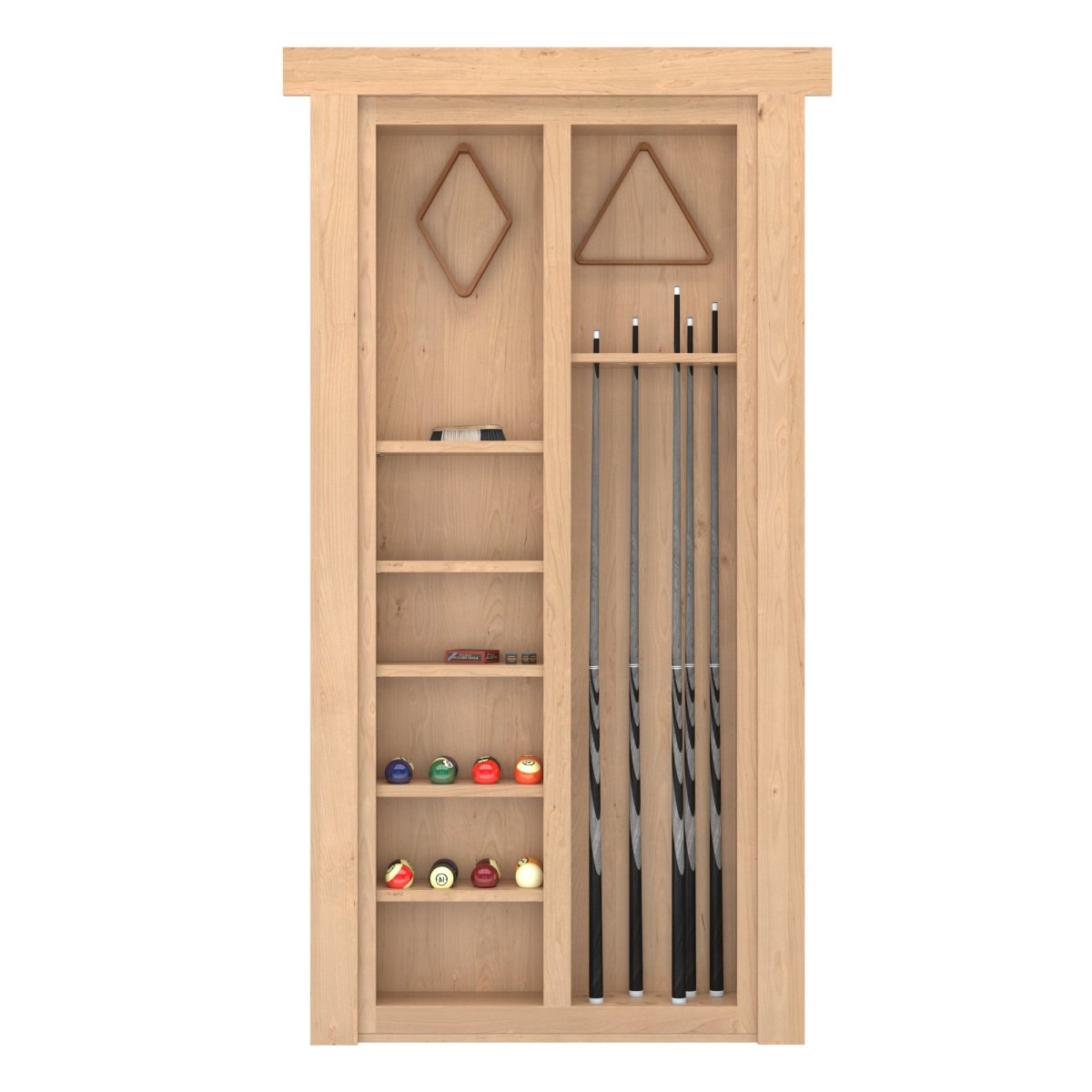 Hidden Pool Cue Door | Flush Mount Knotty Alder - Tampa Home & Garden Store