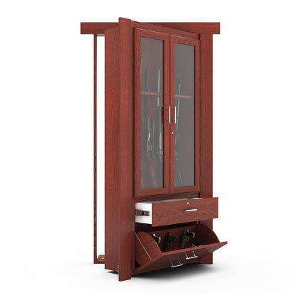 Hidden Room Flush Mount Oak Gun Cabinet Door - Tampa Home & Garden Store