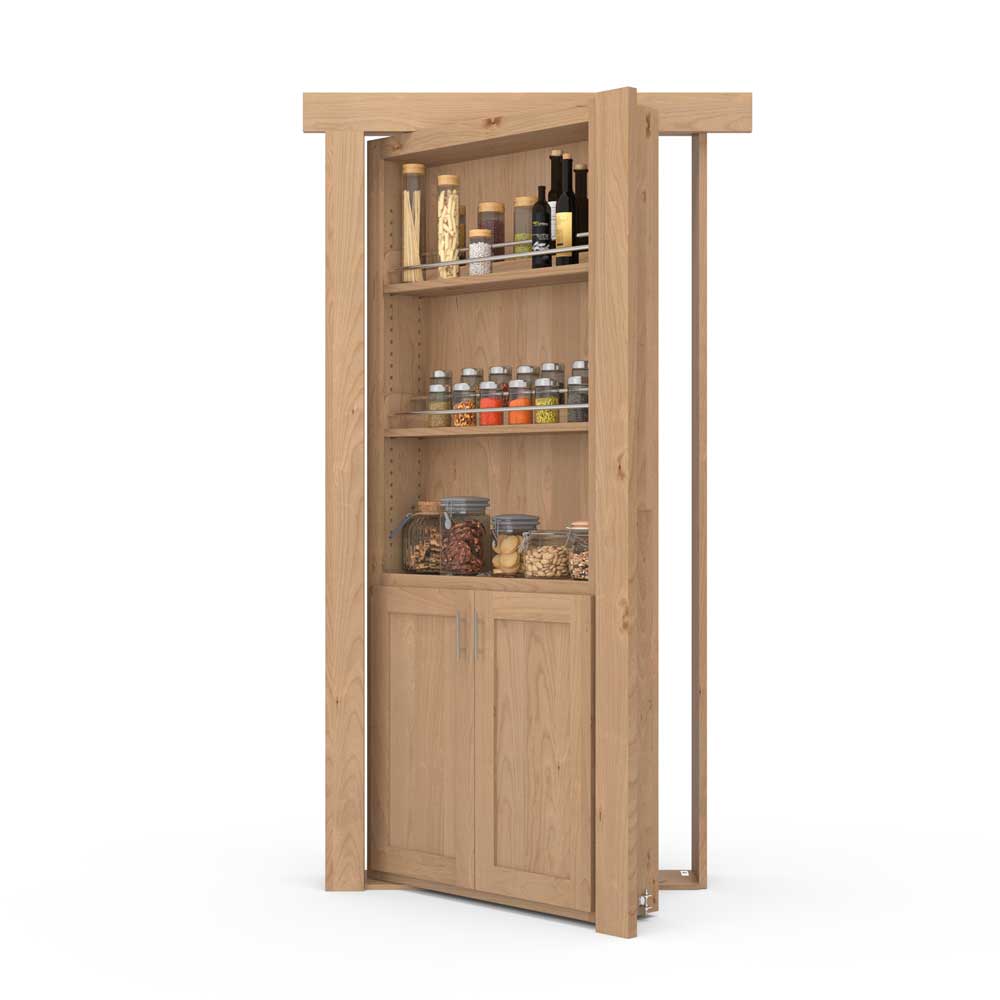 Hidden Room Spice Rack Door | Flush Mount Knotty Alder - Tampa Home & Garden Store