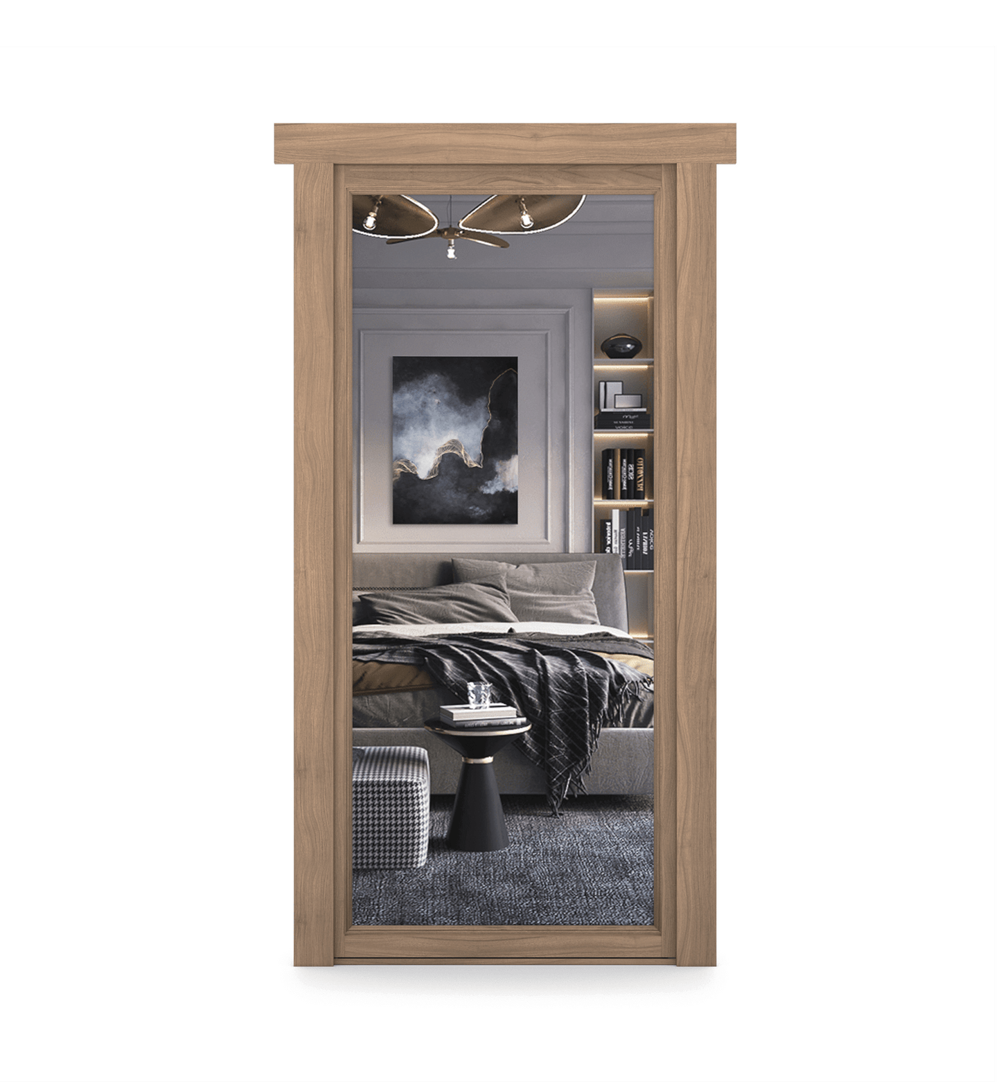 Hidden Walnut Mirror Door - Tampa Home & Garden Store