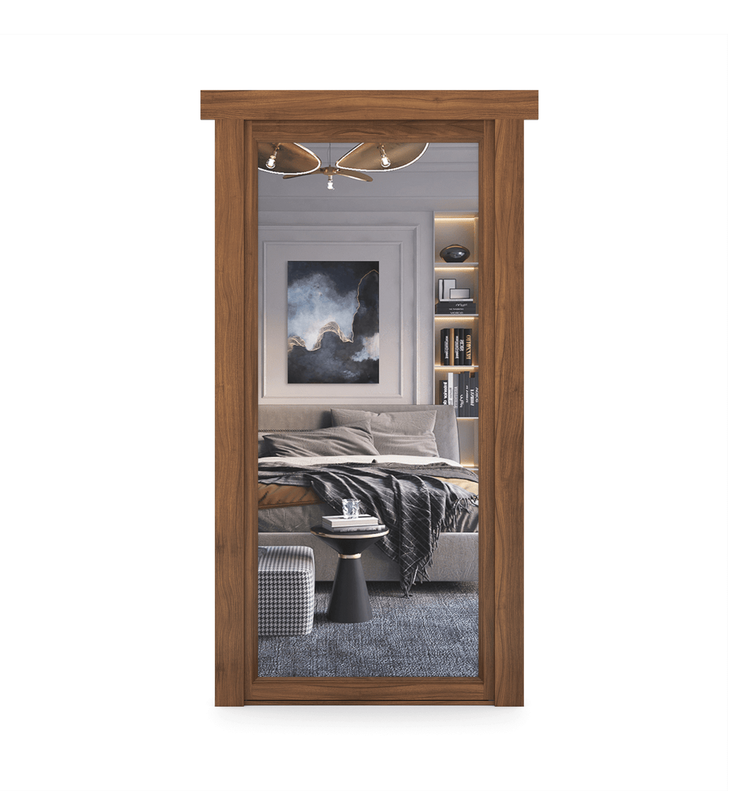 Hidden Walnut Mirror Door - Tampa Home & Garden Store