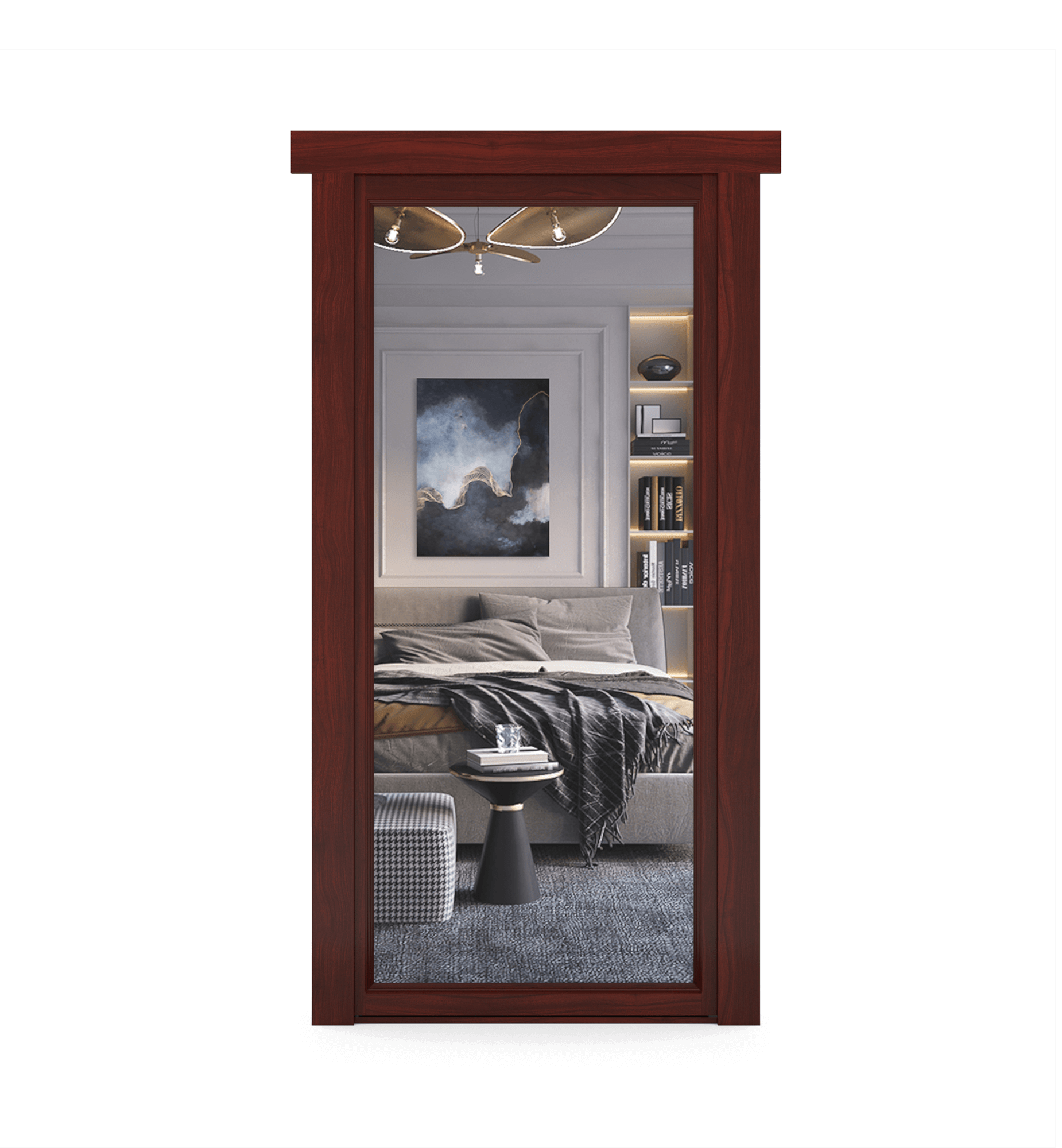 Hidden Walnut Mirror Door - Tampa Home & Garden Store