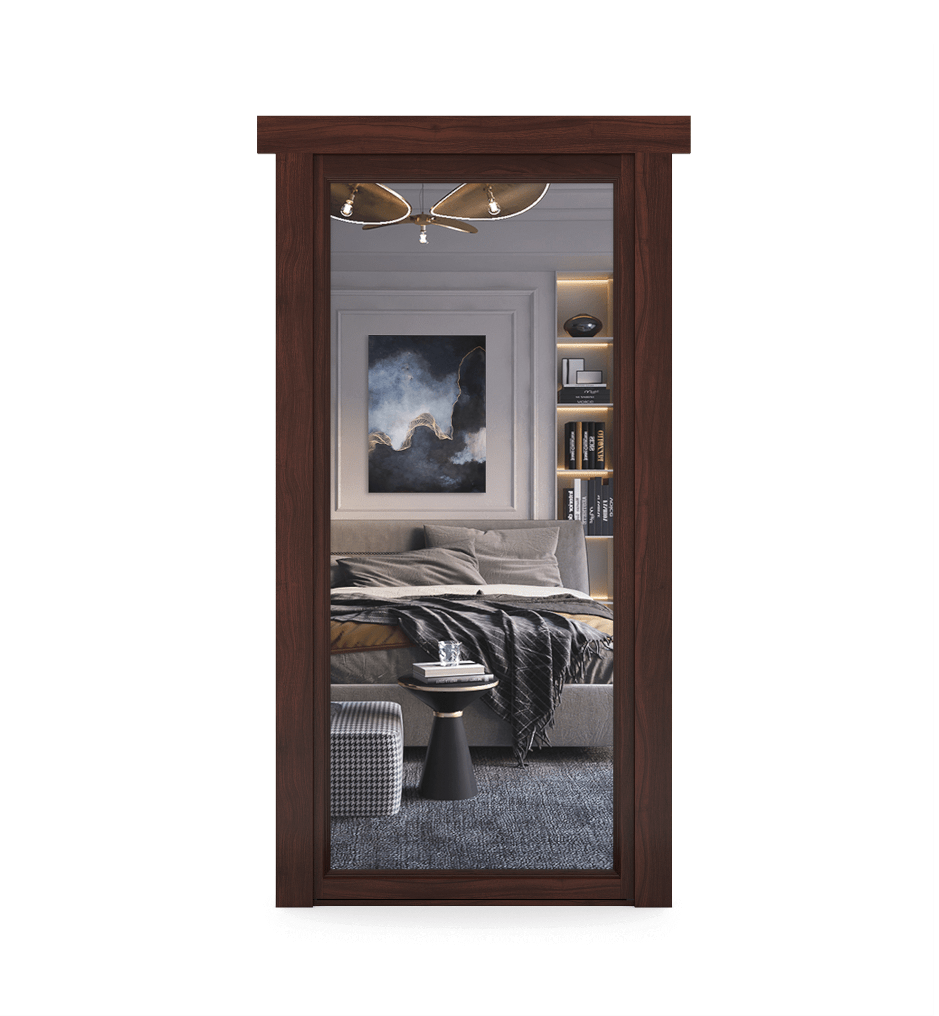 Hidden Walnut Mirror Door - Tampa Home & Garden Store