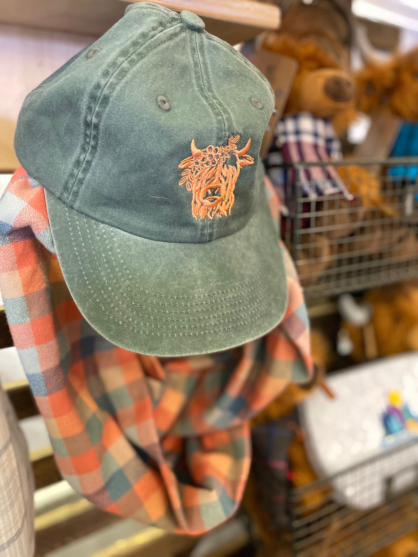 Highland Coo Hairy Cow Embroidered Hat - Multiple Customizable Options - Tampa Home & Garden Store
