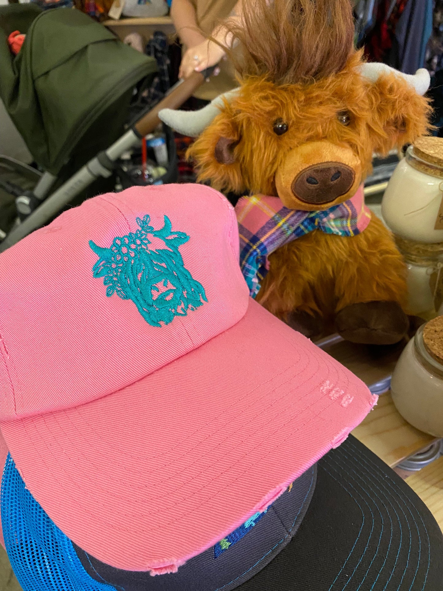 Highland Coo Hairy Cow Embroidered Hat - Multiple Customizable Options - Tampa Home & Garden Store