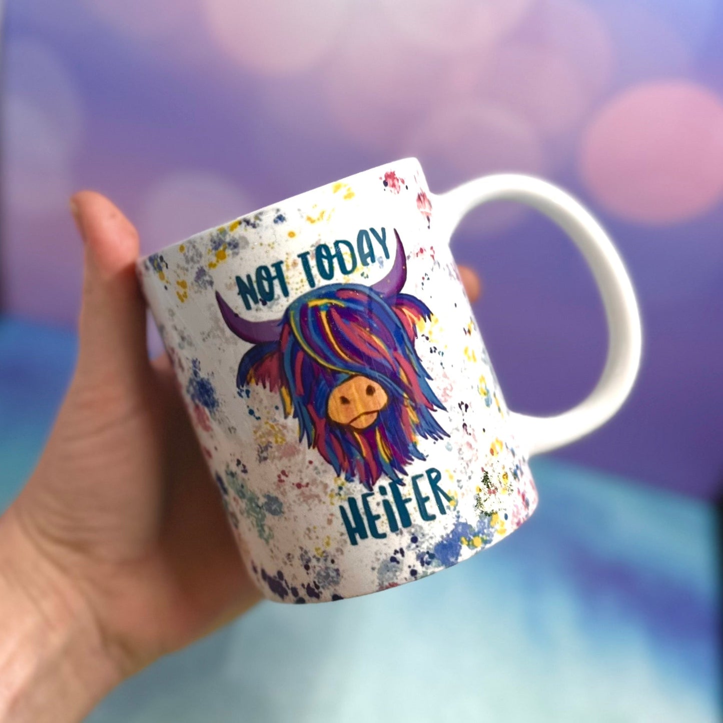 Highland Coo Not Today Heifer or Not in the Mooood Colorful 11oz Ceramic Mug - Tampa Home & Garden Store