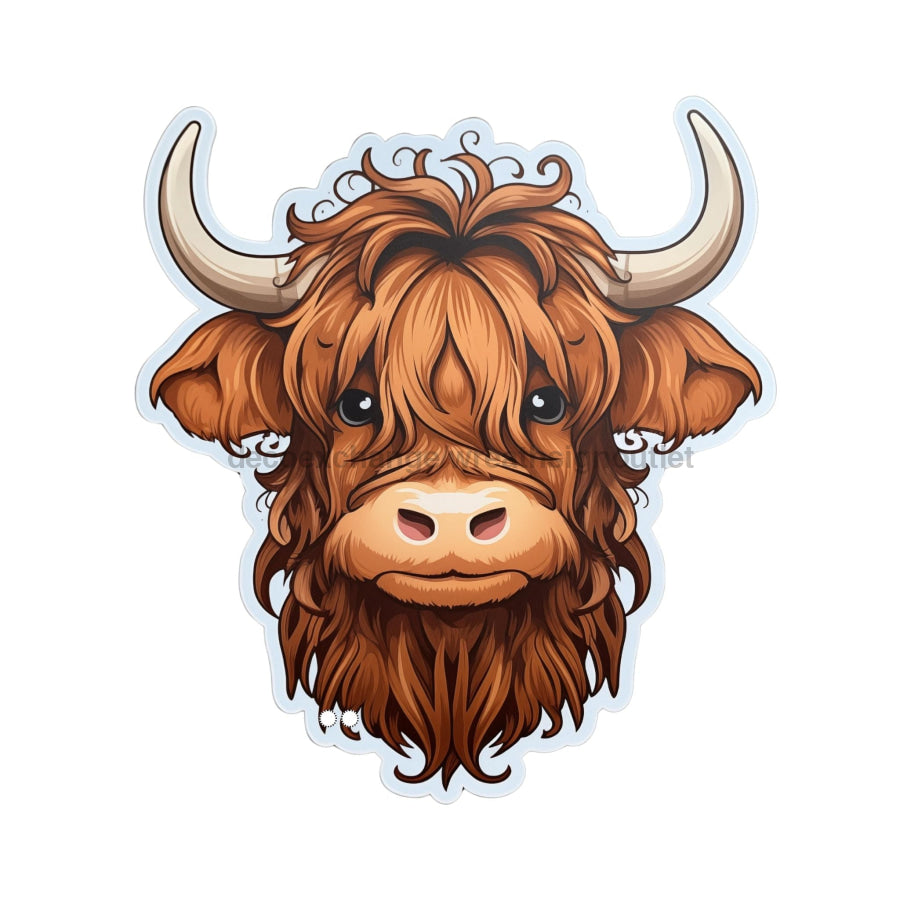 Highland Cow Door Hanger, Cut Bow Holes, wood sign, DECOE-W-903458, 22" Door Hanger no - Tampa Home & Garden Store