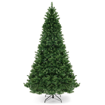 Árbol de Navidad articulado de 6/7/8 pies con puntas de ramas de PVC y luces LED blancas cálidas - 6 pies