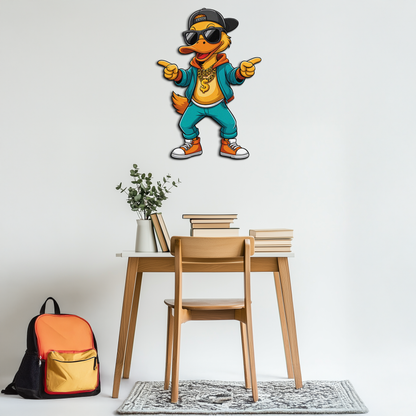 Hip Hop Duck Metal Wall Art – Funny UV Printed Urban Decor-KAFUVM004 - Tampa Home & Garden Store