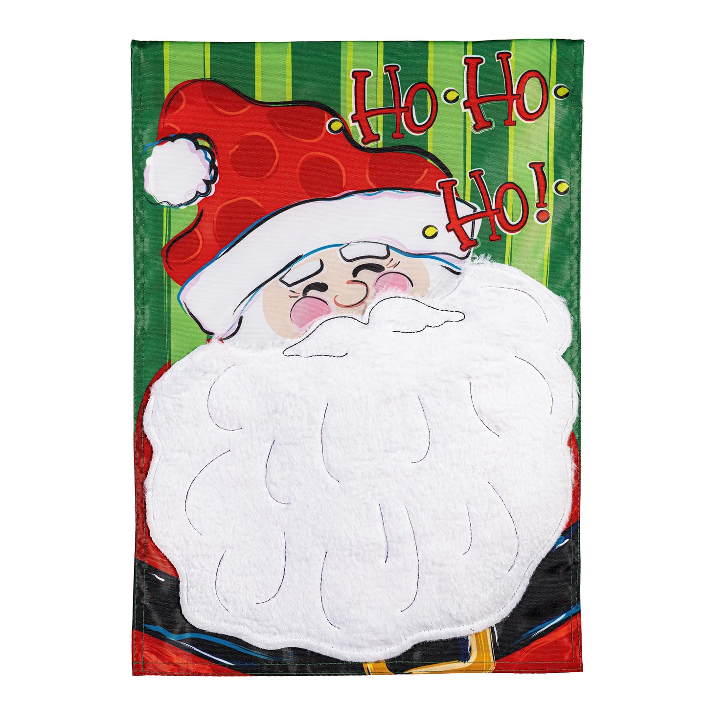 Ho Ho Ho Santa Applique Garden Flag - Tampa Home & Garden Store