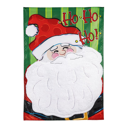 Ho Ho Ho Santa Applique Garden Flag - Tampa Home & Garden Store