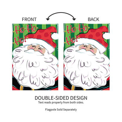 Ho Ho Ho Santa Applique House Flag - Tampa Home & Garden Store