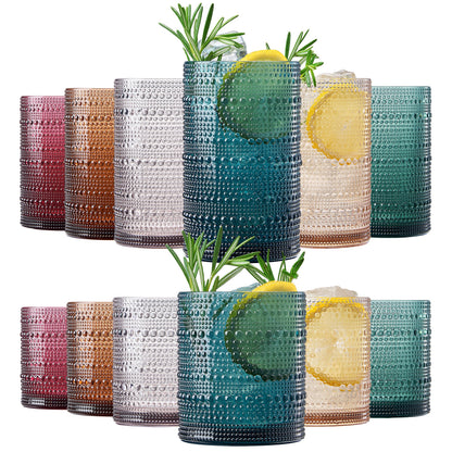 Acrylic Hobnail Lowball and Highball Glasses