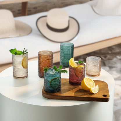 Acrylic Hobnail Lowball and Highball Glasses