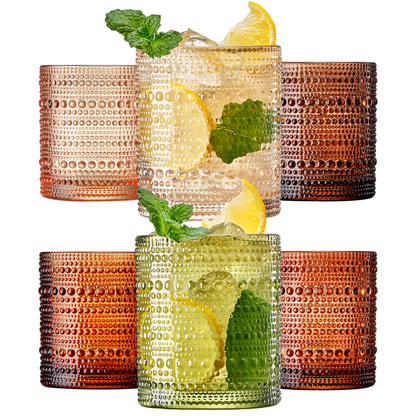 Fortuna Hobnail Lowball Glassware Set of 6