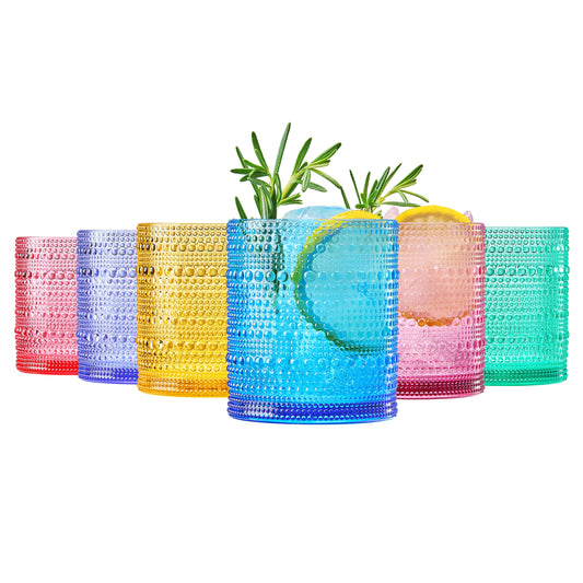 Madrid Set of 6 Acrylic Hobnail and Lowball Cups