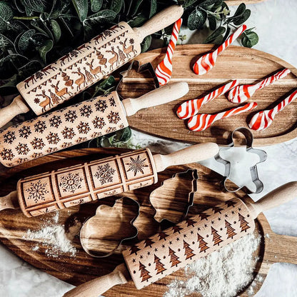 Christmas Rolling Pin Set In 10 Styles Varieties