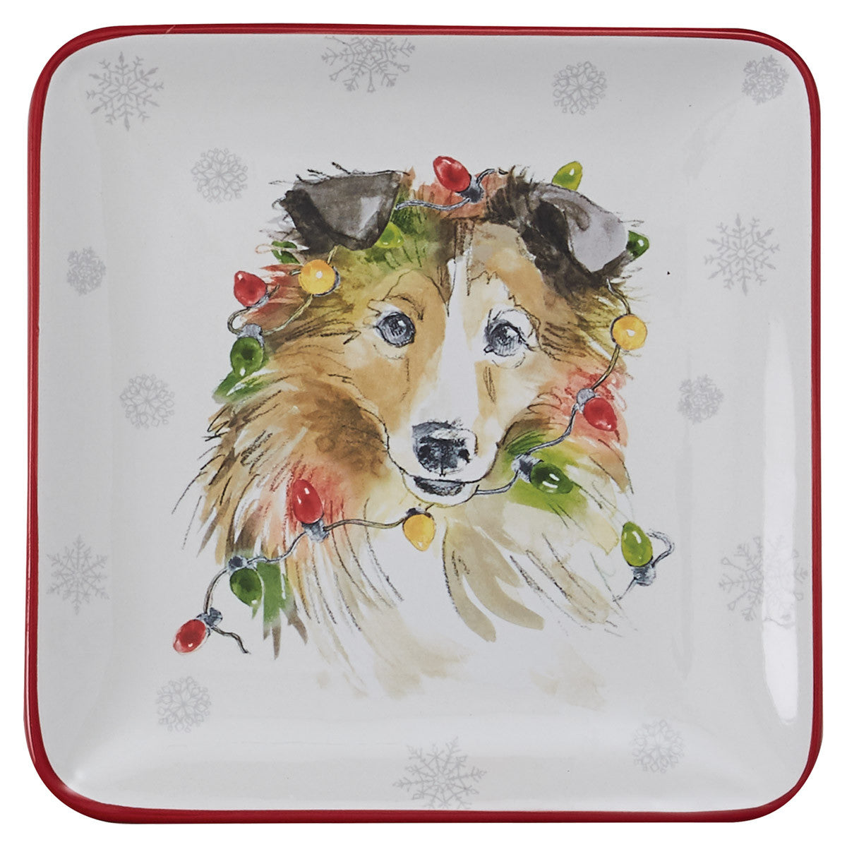 Holiday Paws Salad / Dessert Plate - - Tampa Home & Garden Store