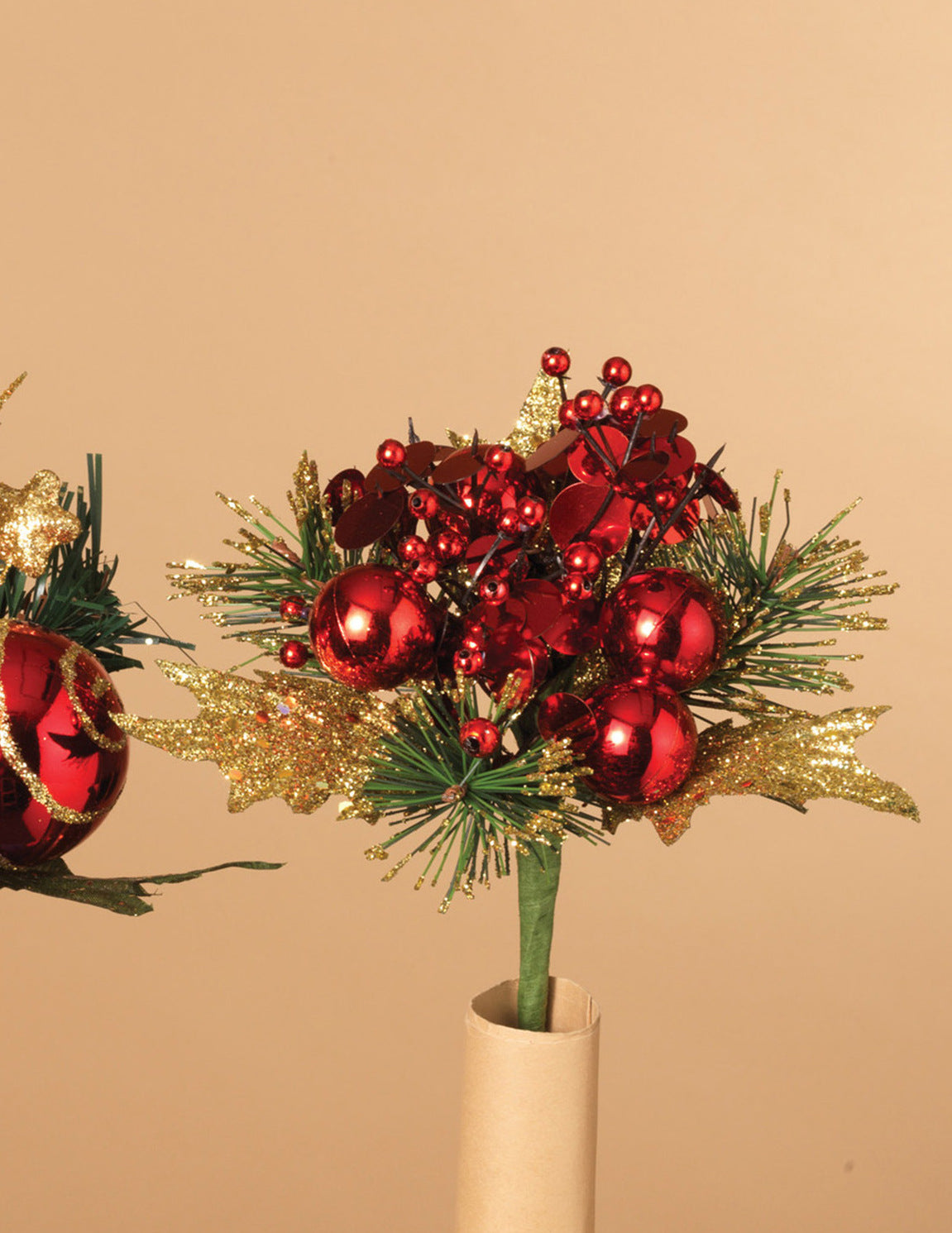 Holiday Sparkle Pick - 7 Inch - Swirl Balls - Tampa Home & Garden Store