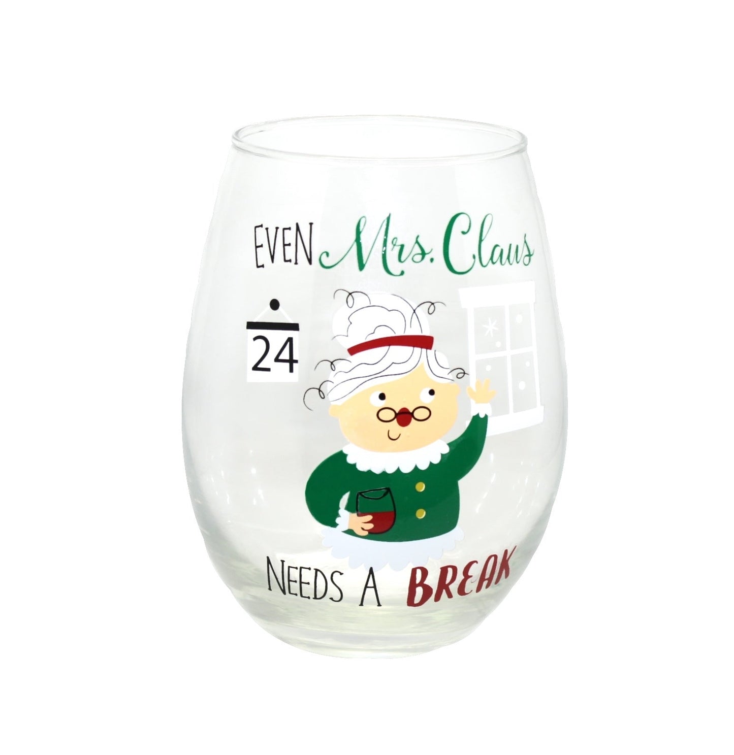 Holiday Wine Glass - - Tampa Home & Garden Store