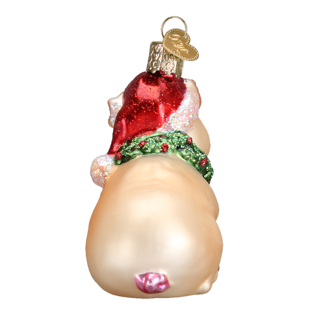 Holly Pig Glass Ornament - Tampa Home & Garden Store