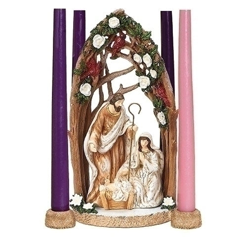 Holy Family Cardinal Candle Holder with Marble Base - Tampa Home & Garden Store