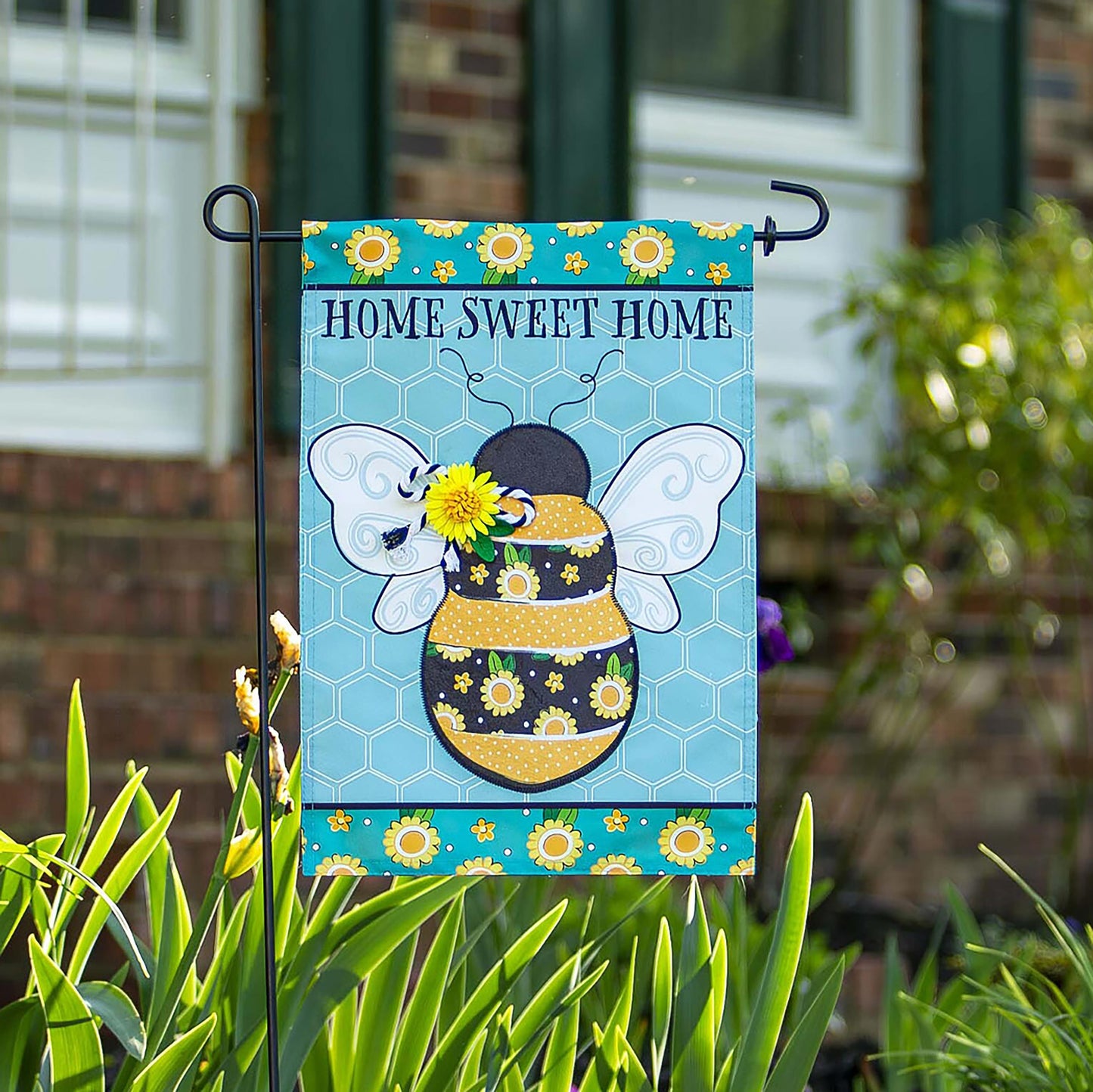 Home Sweet Home Bee Linen Garden Flag - Tampa Home & Garden Store