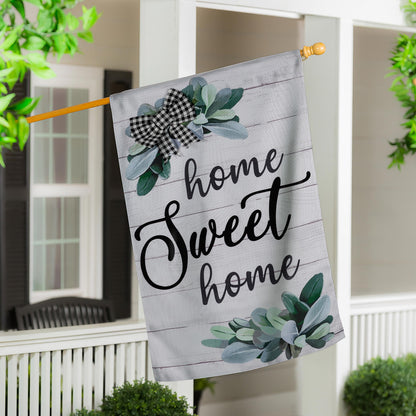 Home Sweet Home Eucalyptus House Burlap Flag - Tampa Home & Garden Store
