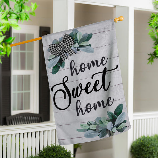 Home Sweet Home Eucalyptus House Burlap Flag - Tampa Home & Garden Store