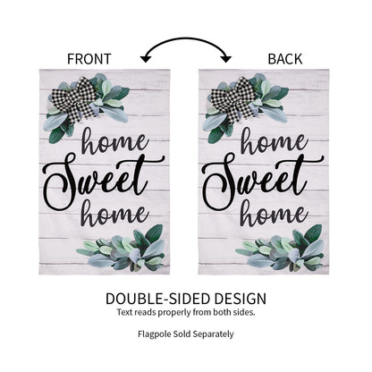 Home Sweet Home Eucalyptus House Burlap Flag - Tampa Home & Garden Store