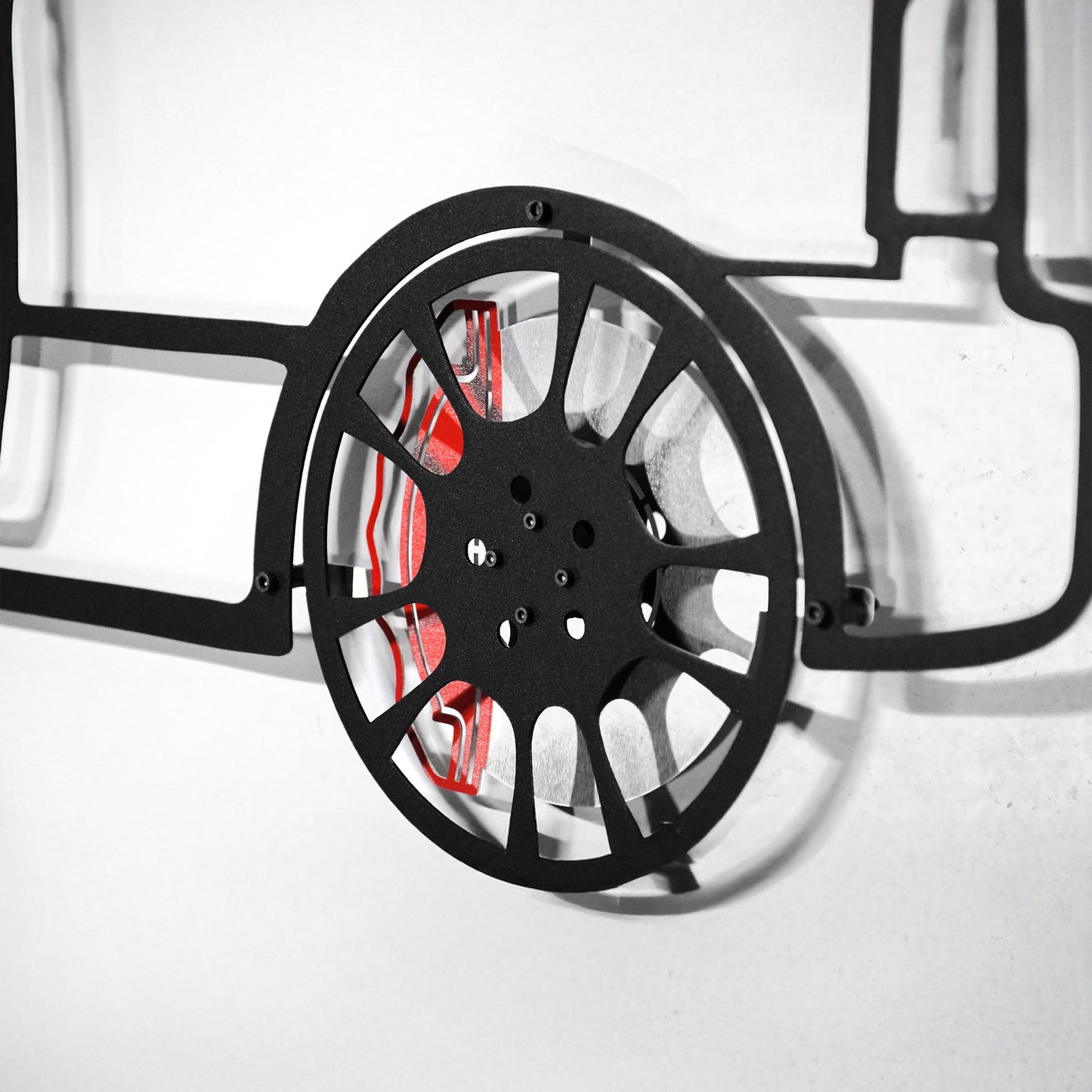 Honda Civic Wall Art – JDM Steel Silhouette with Spinning Wheels-KAFMEKA028 - Tampa Home & Garden Store