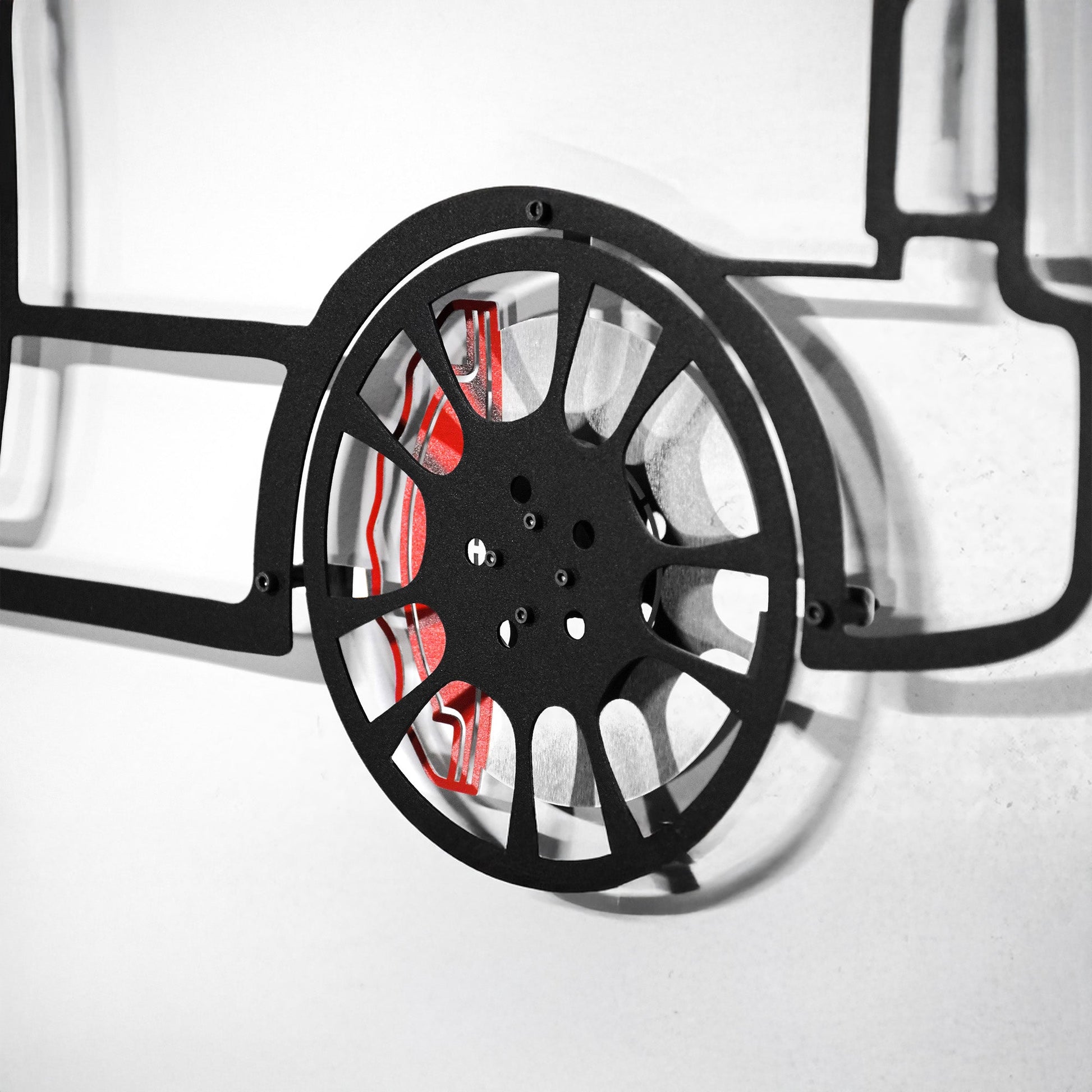 Honda Civic Wall Art – JDM Steel Silhouette with Spinning Wheels-KAFMEKA028 - Tampa Home & Garden Store