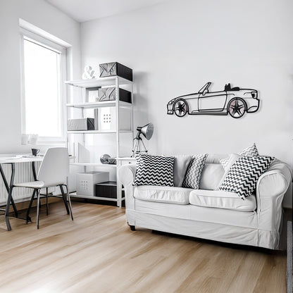 Honda S2000 Wall Art – JDM Steel Silhouette with Spinning Wheels-KAFMEKA029 - Tampa Home & Garden Store