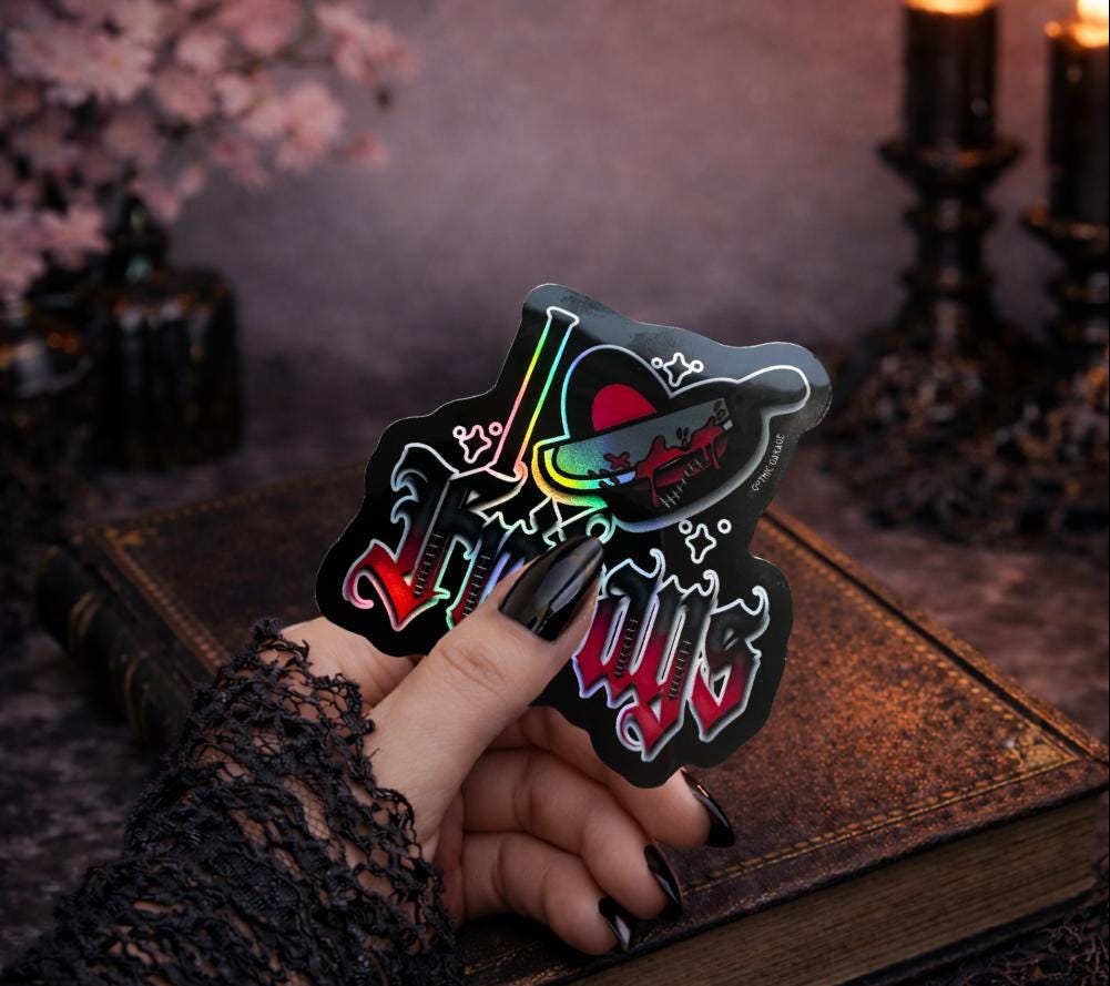 Horror Friday Nights, Waterproof Die Cut Sticker, Choose Between Glossy or Holographic, Perfect to Add Scariness to any Surface - Tampa Home & Garden Store
