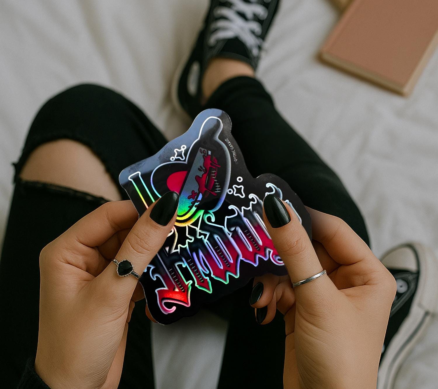 Horror Friday Nights, Waterproof Die Cut Sticker, Choose Between Glossy or Holographic, Perfect to Add Scariness to any Surface - Tampa Home & Garden Store