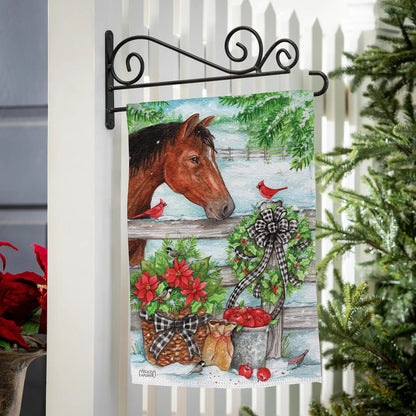 Horse & Cardinal Suede Garden Flag - Tampa Home & Garden Store