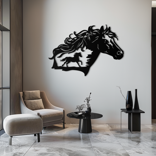 Horse Silhouette Metal Wall Art – Modern & Stylish - KAF137 - Tampa Home & Garden Store