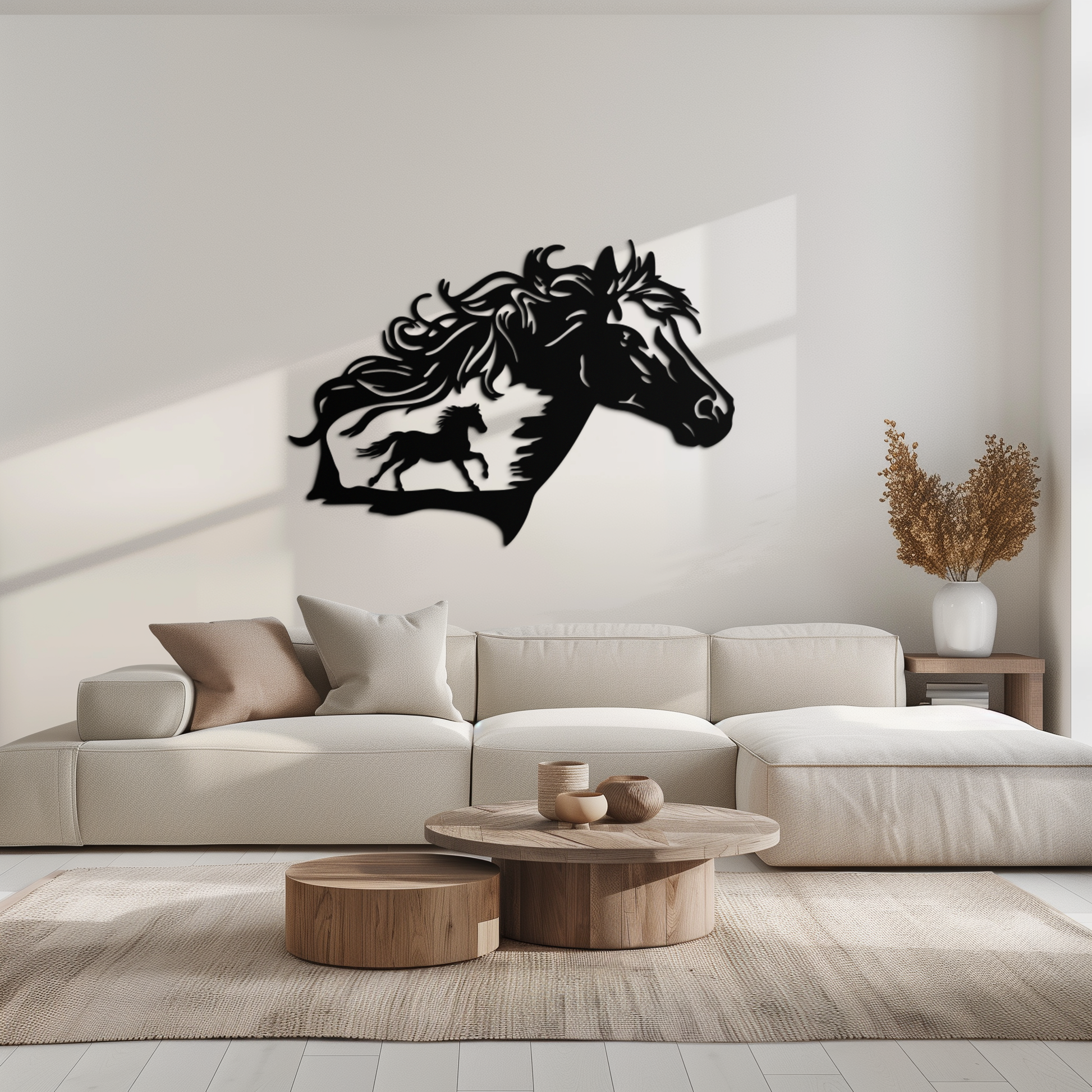 Horse Silhouette Metal Wall Art – Modern & Stylish - KAF137 - Tampa Home & Garden Store