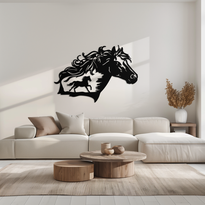 Horse Silhouette Metal Wall Art – Modern & Stylish - KAF137 - Tampa Home & Garden Store
