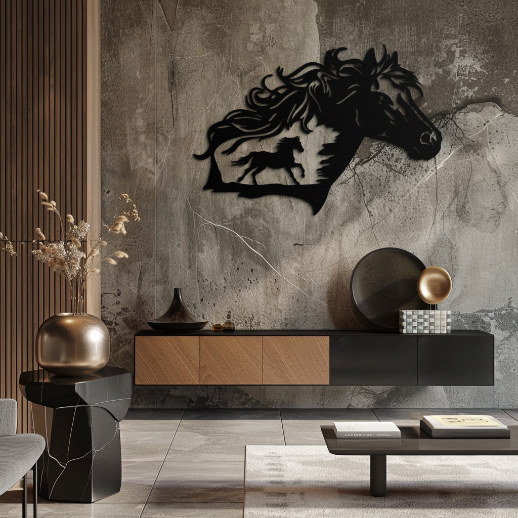 Horse Silhouette Metal Wall Art – Modern & Stylish - KAF137 - Tampa Home & Garden Store