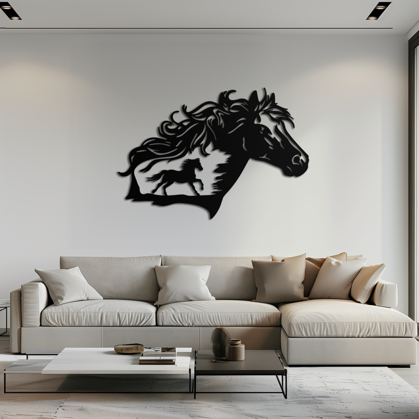 Horse Silhouette Metal Wall Art – Modern & Stylish - KAF137 - Tampa Home & Garden Store