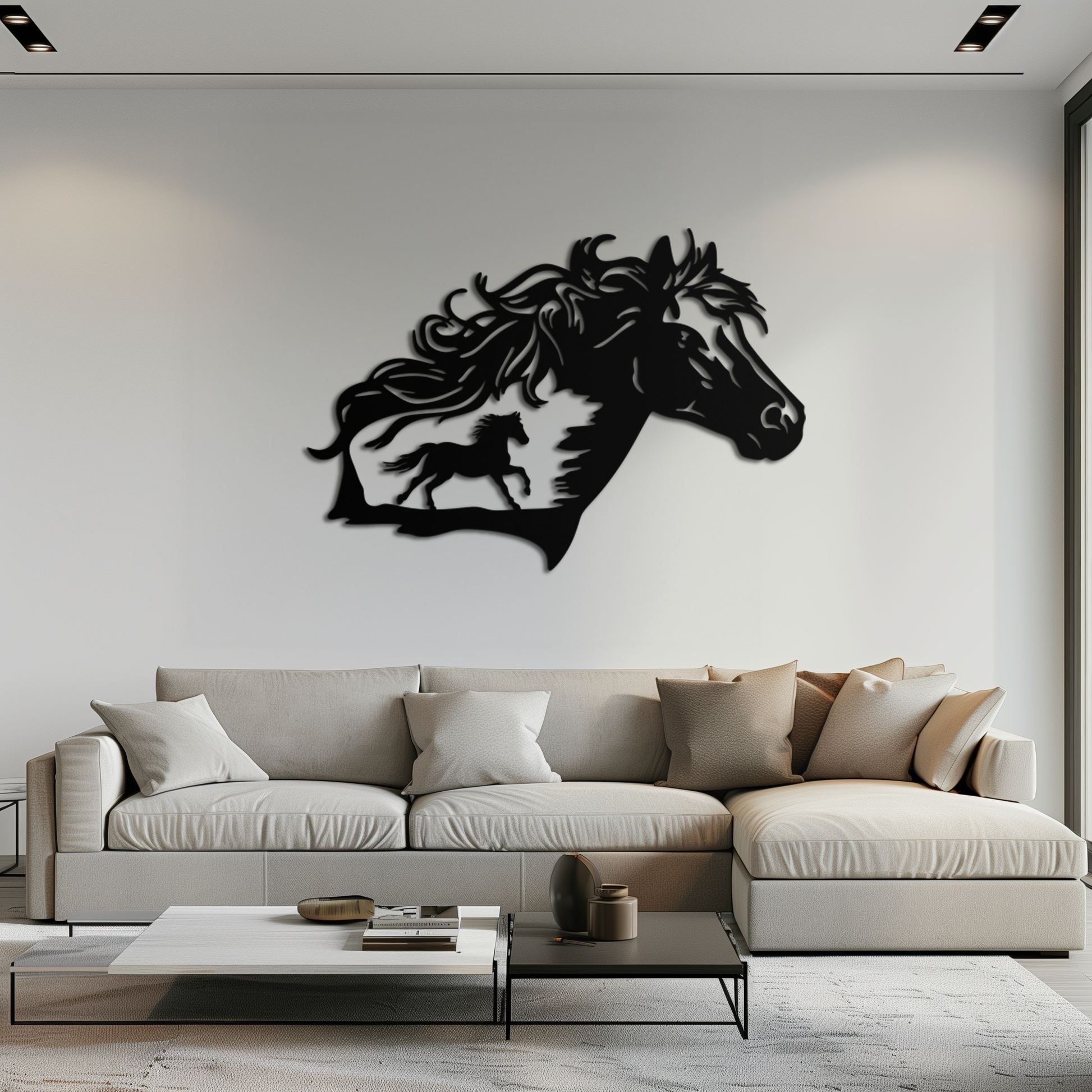 Horse Silhouette Metal Wall Art – Modern & Stylish - KAF137 - Tampa Home & Garden Store
