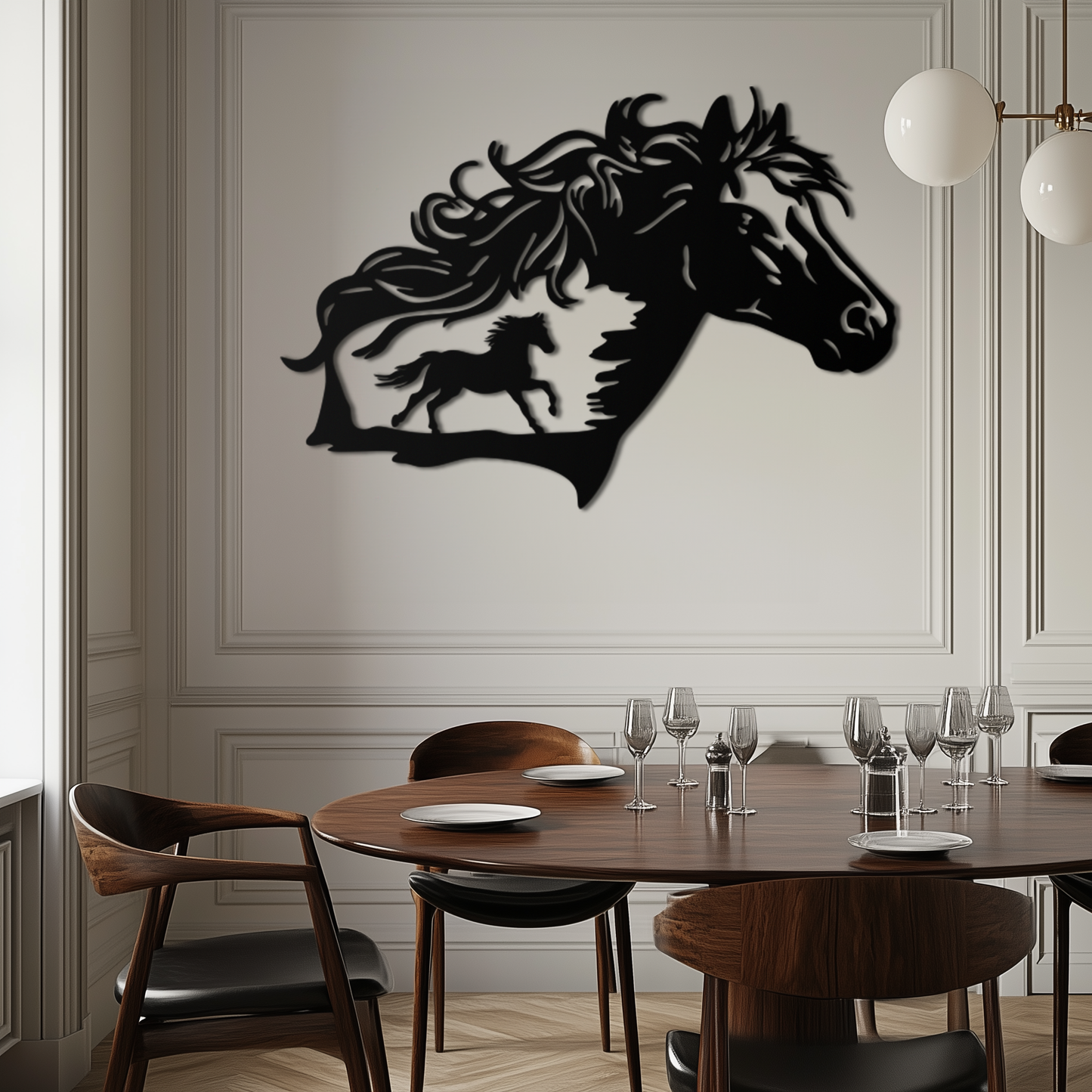 Horse Silhouette Metal Wall Art – Modern & Stylish - KAF137 - Tampa Home & Garden Store