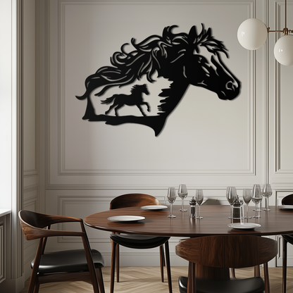 Horse Silhouette Metal Wall Art – Modern & Stylish - KAF137 - Tampa Home & Garden Store