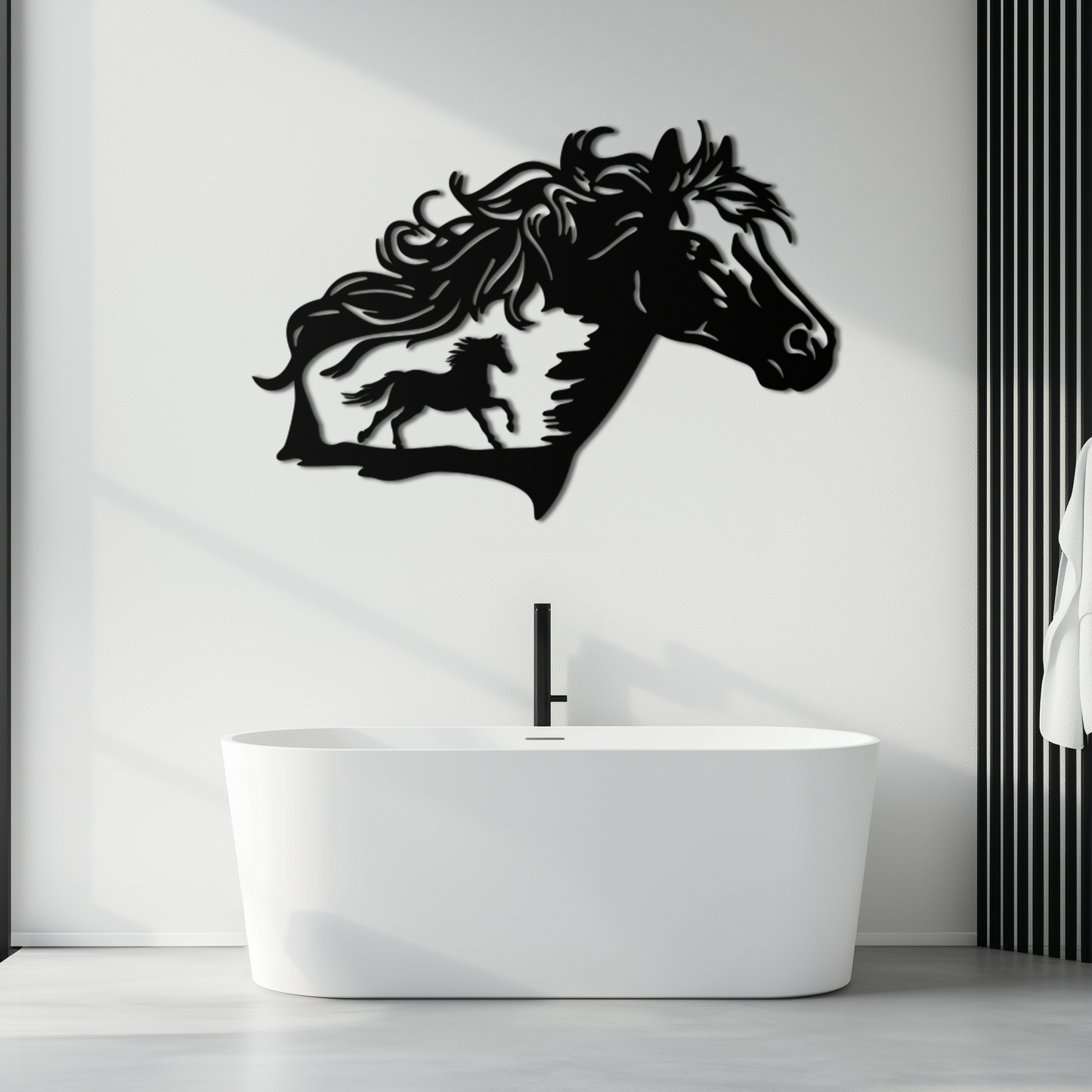 Horse Silhouette Metal Wall Art – Modern & Stylish - KAF137 - Tampa Home & Garden Store