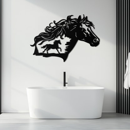 Horse Silhouette Metal Wall Art – Modern & Stylish - KAF137 - Tampa Home & Garden Store