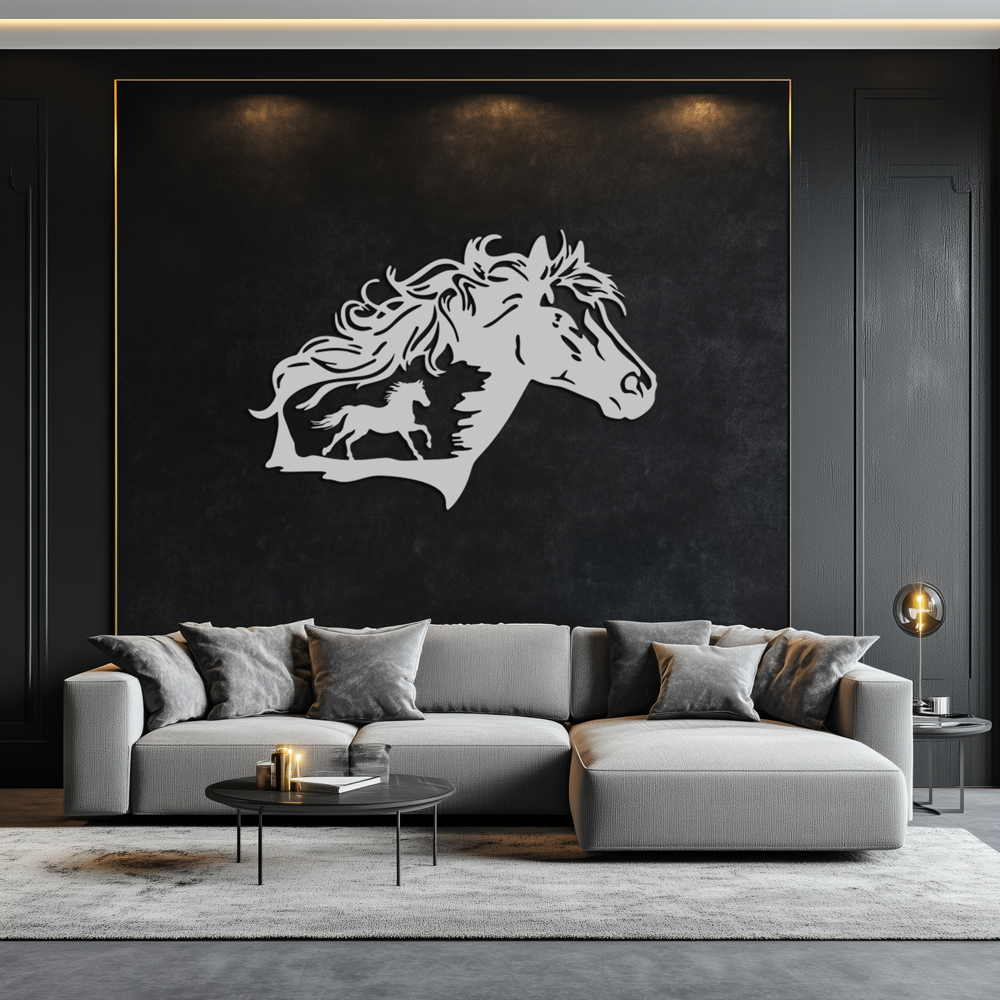 Horse Silhouette Metal Wall Art – Modern & Stylish - KAF137 - Tampa Home & Garden Store