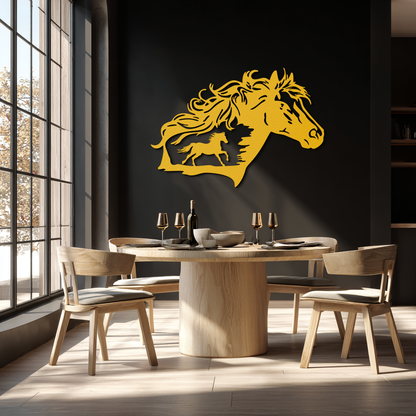 Horse Silhouette Metal Wall Art – Modern & Stylish - KAF137 - Tampa Home & Garden Store
